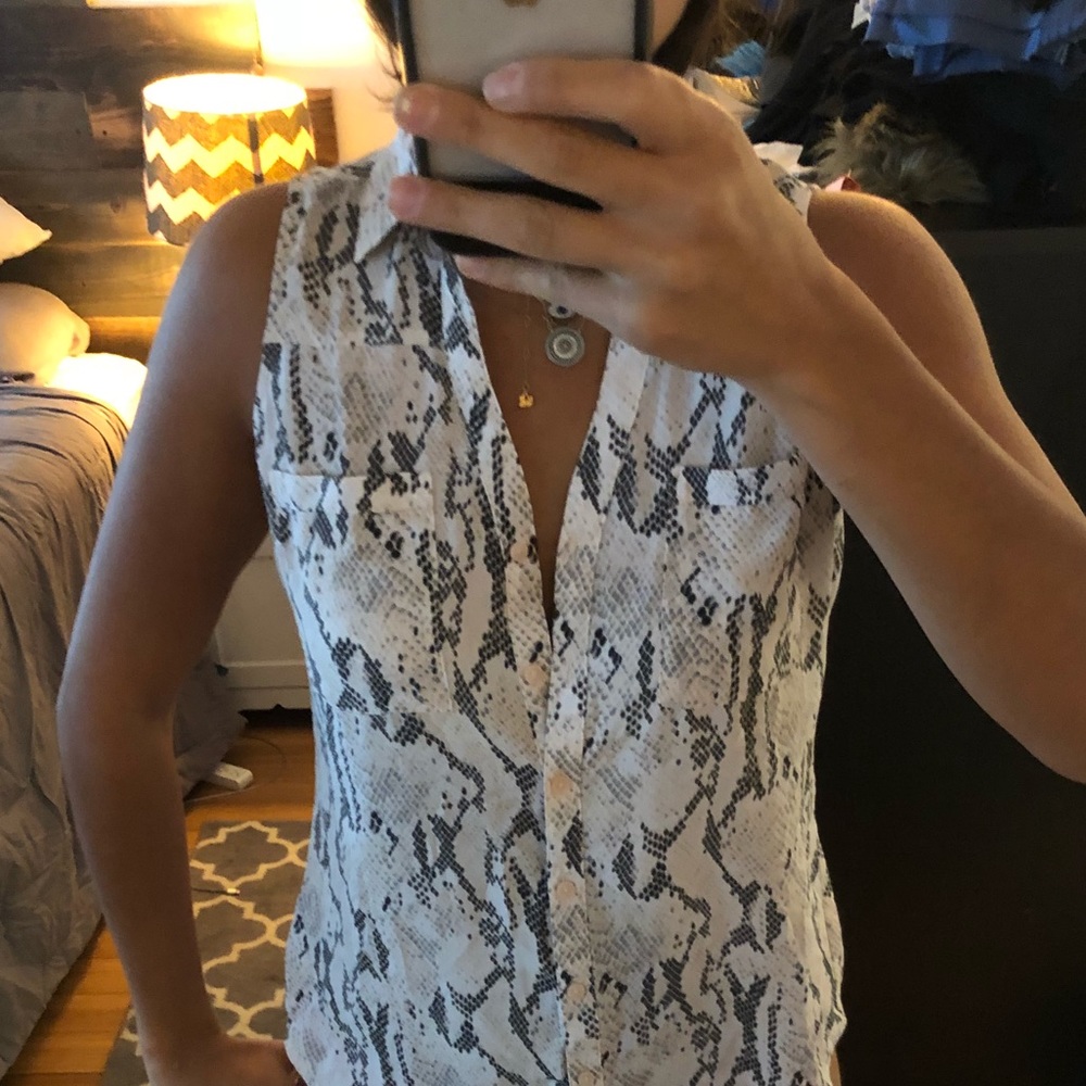 Express snake print portofino blouse